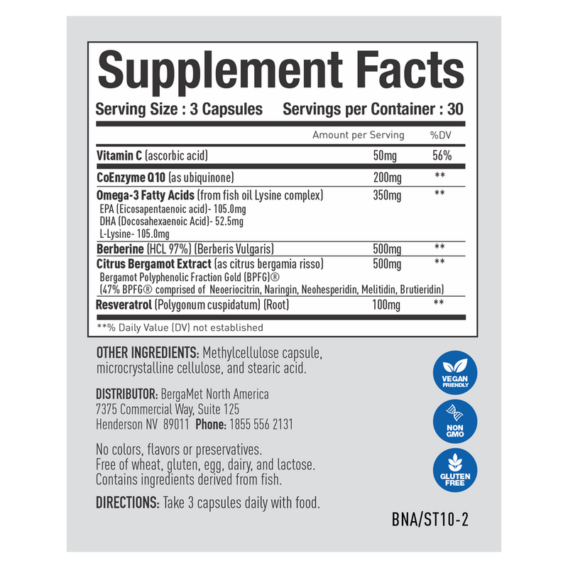 BergaMet Stat10 CoQ10+ (90 Capsules)