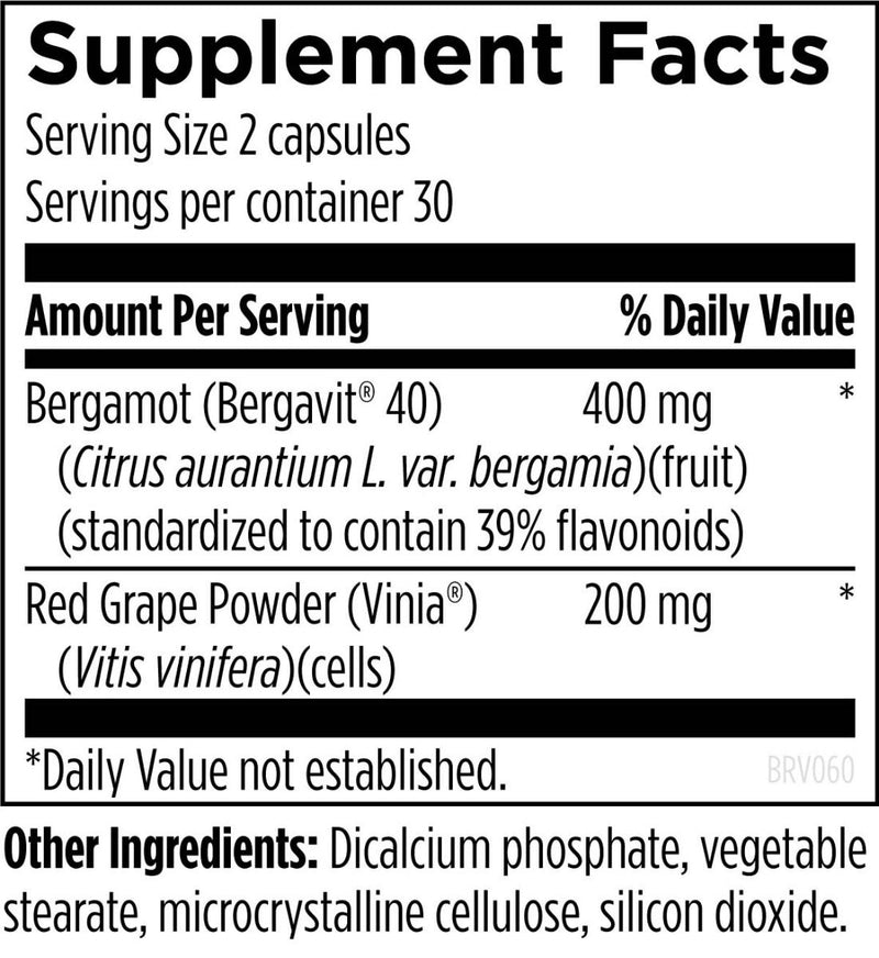 BergaVin (60 Capsules) Supplement Facts