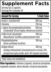 Brain Vitale (60 Capsules) Supplement Facts
