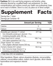 Boswellia Complex, 40 Tablets, Rev 04 Supplement Facts