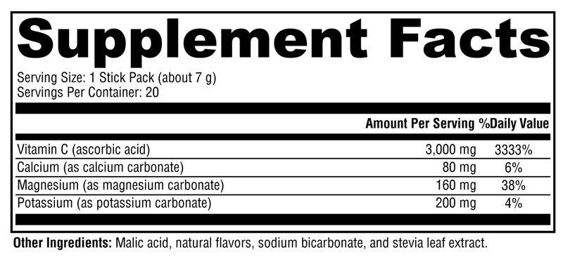 Buffered C Powder Fruit Punch (20 Servings)