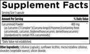 C3 Curcumin Complex (60 Capsules) Supplement Facts
