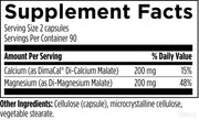 Cal/Mag 1:1 (180 Capsules) Supplement Facts