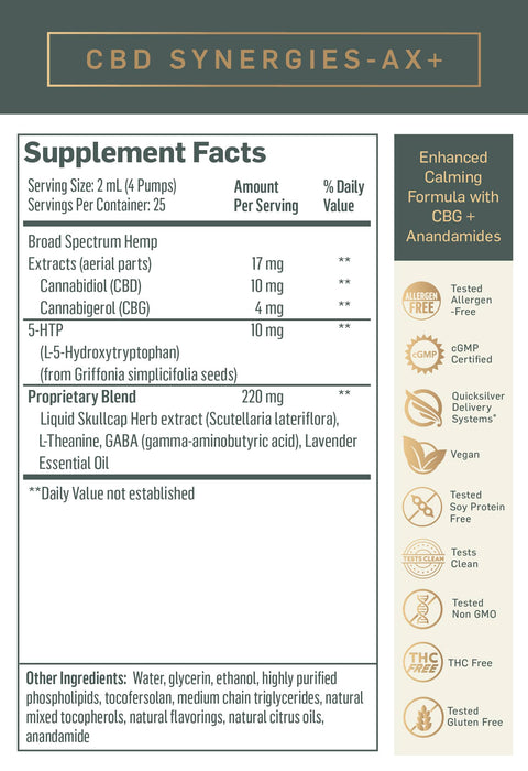 CBD Synergies-AX+ (50 ml)-Vitamins & Supplements-Quicksilver Scientific-Pine Street Clinic