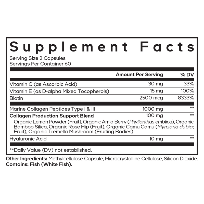 Biotin Marine Collagen + HA + Vit C (120 Capsules)