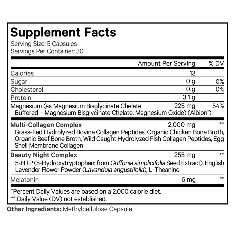 Multi Collagen Beauty-Melatonin (150 Capsules)