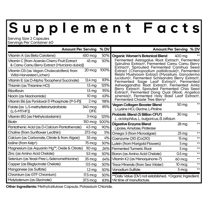 Women's Fermented Multivitamin (120 Capsules)
