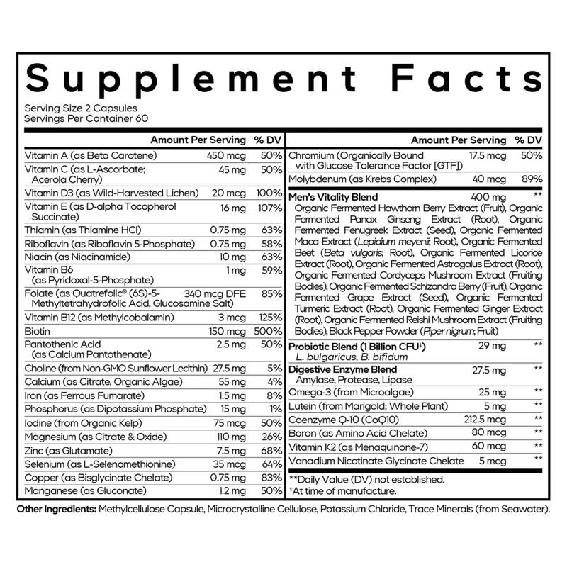 Men's Fermented Multivitamin (120 Capsules)