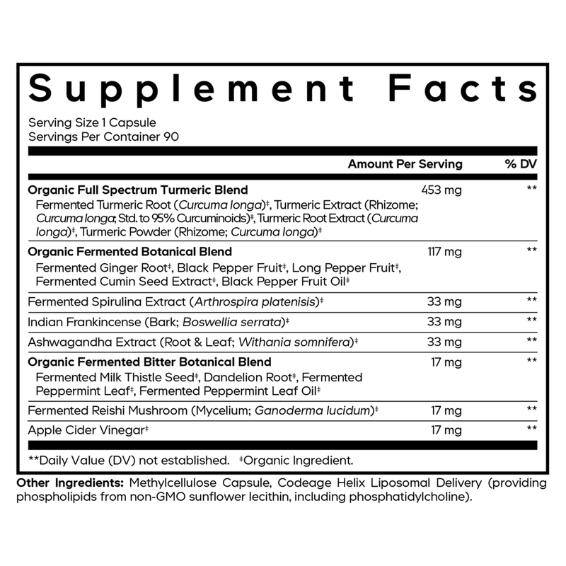 Liposomal Fermented Turmeric (90 Capsules)