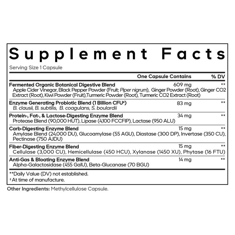Fermented Digestive Enzymes (90 Capsules)