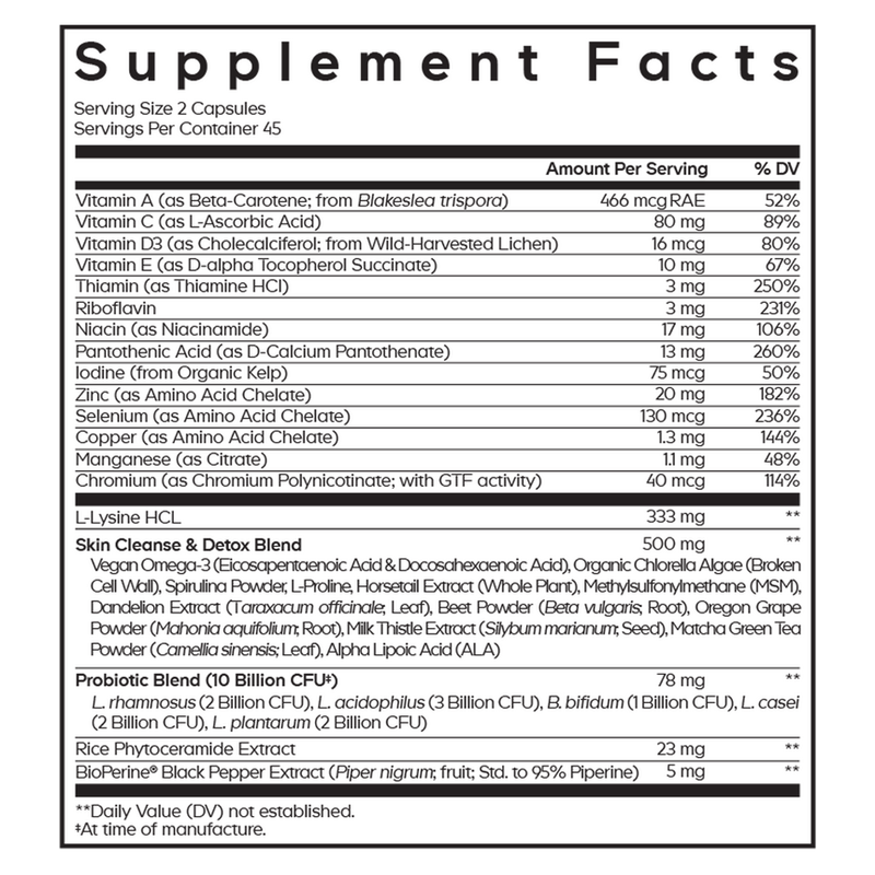 Clearface Acne Skin Vitamins (90 Capsules)