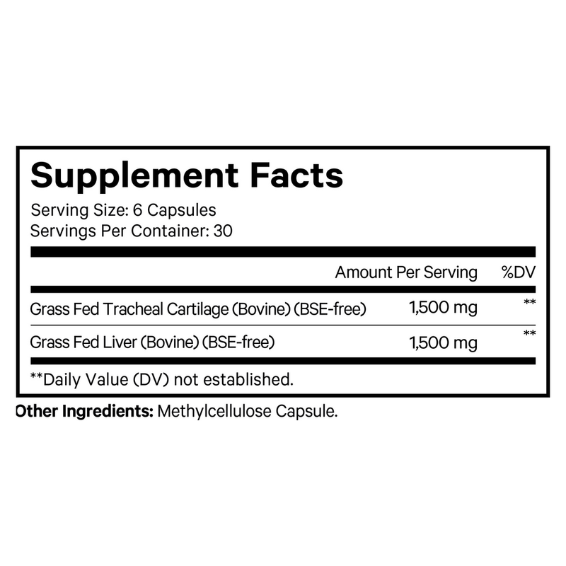 Grass-Fed Beef Cartilage (180 Capsules)