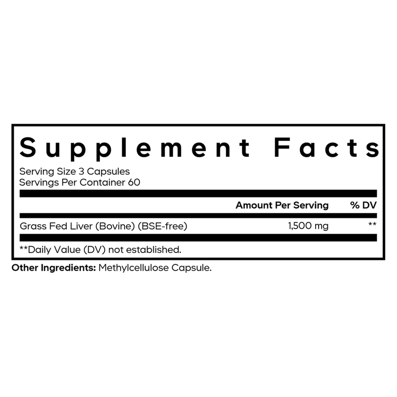 Grass-Fed Beef Liver (180 Capsules)