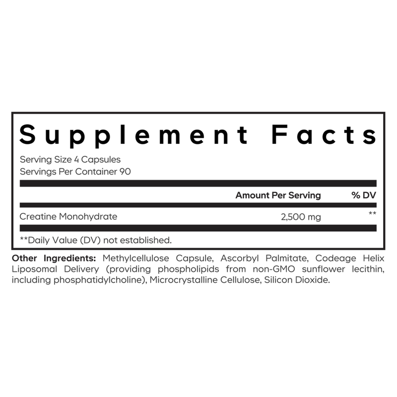 Liposomal Creatine Monohydrate Phospholipid Complex Capsules (360 Capsules)