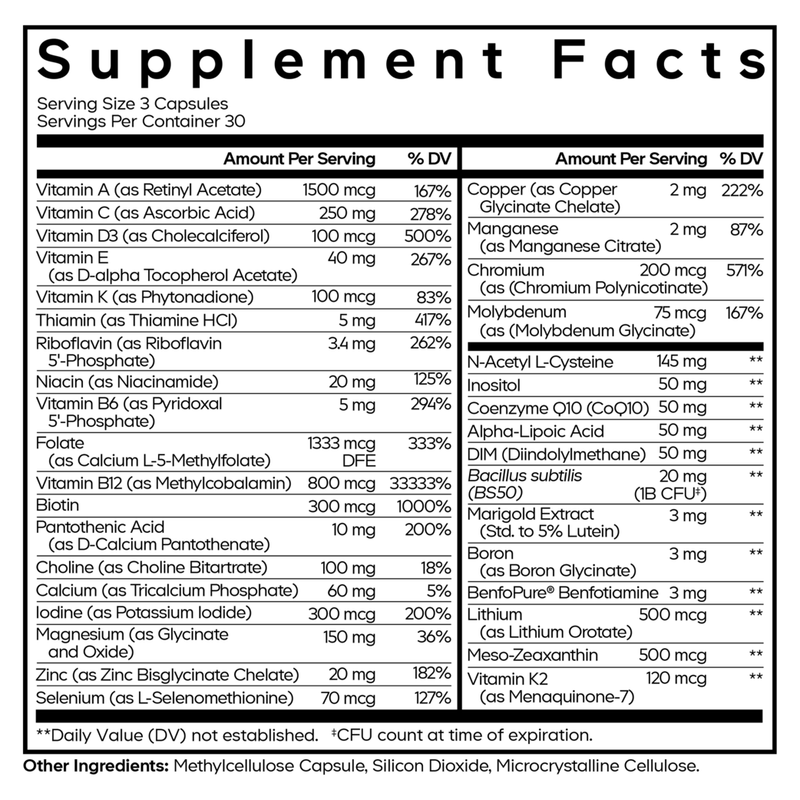 Methylated Multivitamin+ (90 Capsules)
