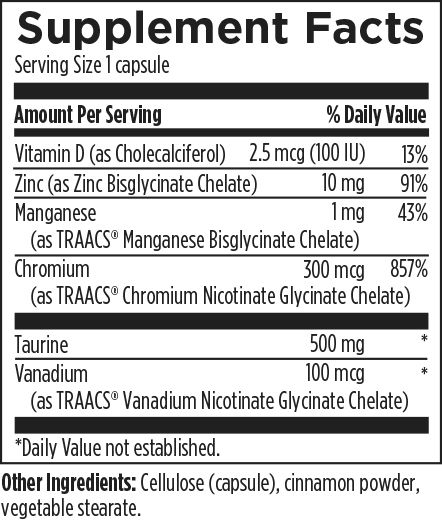 Chromium Synergy (90 Capsules) Supplement Facts