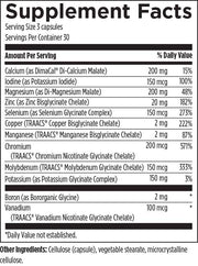 Complete Mineral Complex (90 Capsules) Supplement Facts