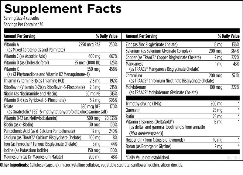 dfh-complete-multi-copper-iron (120 Capsules) Supplement Facts