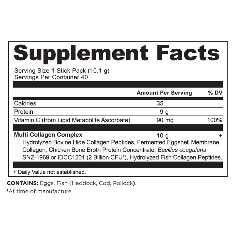 Multi Collagen Protein Stick Packs, Unflavored (40 Packets)