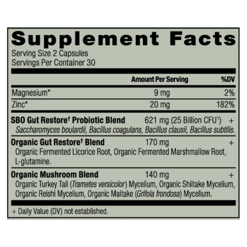 SBO Probiotic Gut Restore (60 Capsules)