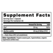 Zinc + Probiotics (30 Capsules)