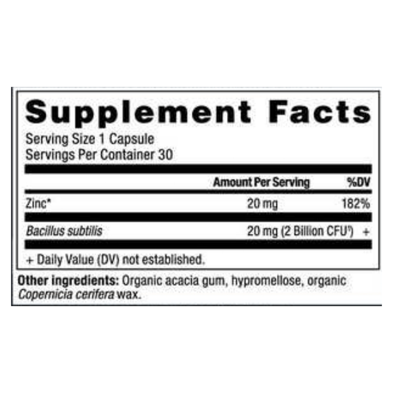 Zinc + Probiotics (30 Capsules)