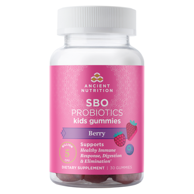 SBO KIDS Probiotic Gummies, Berry (30 Chewables)