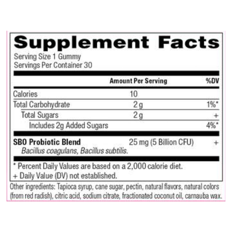 SBO KIDS Probiotic Gummies, Berry (30 Chewables)