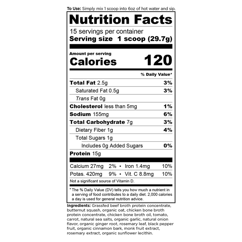Bone Broth Protein Butternut Squash (445 g)