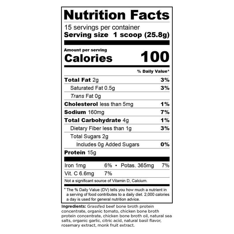 Bone Broth Protein Tomato Basil (387 g)