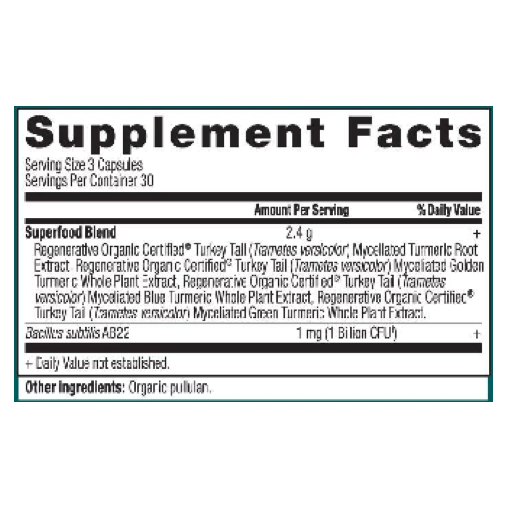 Regenerative Organic Certified Turmeric (90 Capsules)