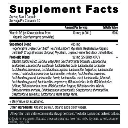 Regenerative Organic Certified Women's 50+ Once Daily 25B (30 Capsules)