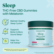 Sleep THC-Free CBD Gummies (Raspberry) (25 mg) (60 Gummies)
