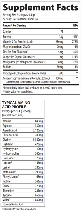 TMAncestral Collagen Peptides-Vitamins & Supplements-Trace Minerals-571 Grams-Pine Street Clinic