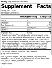 Congaplex® Chewable, 90 Tablets, Rev 12 Supplement Facts