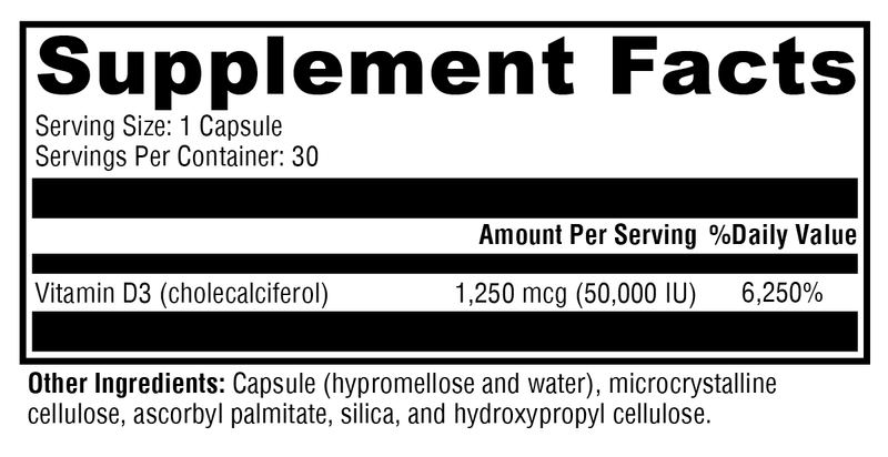 D3 50,000 (30 Capsules)