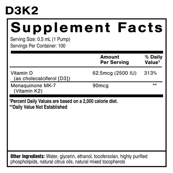 Nanoemulsified Vitamin D3-K2 (50 ml)