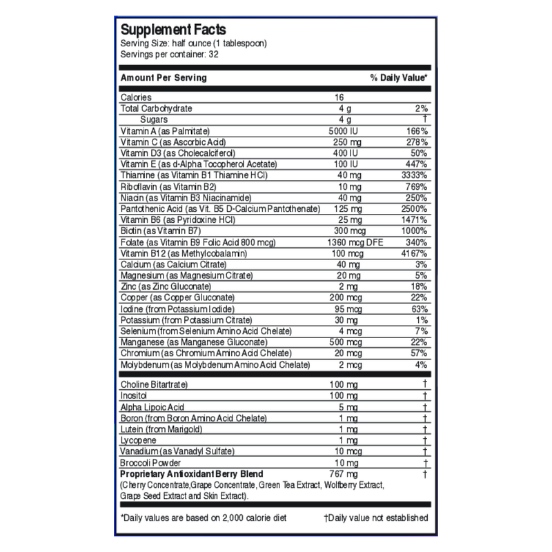Liquid Mega MultiVitamins and Minerals