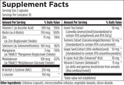 Detox Antiox (60 Capsules) Supplement Facts