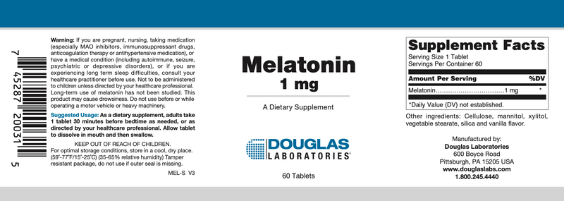 Melatonin (1 mg) (60 Tablets)