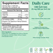 Daily Care CBD Soft Gels (60 Softgels)