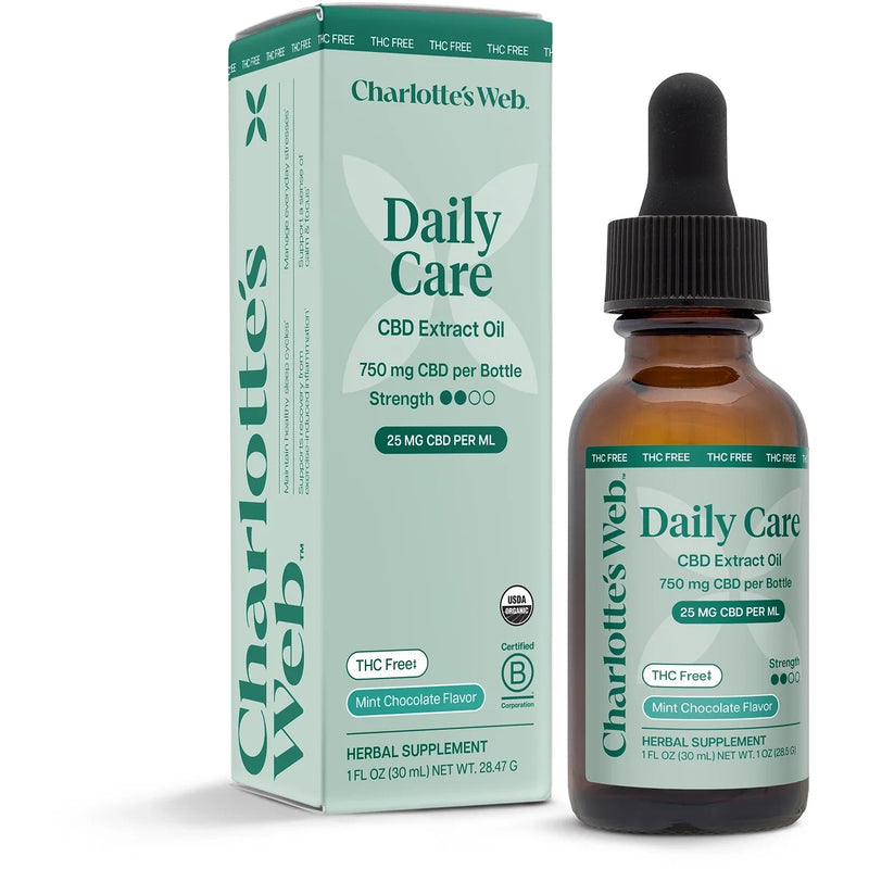 Daily Care THC-Free CBD Oil (Mint Chocolate) (25 mg) (30 mL)