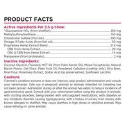 Canine Hip + Joint Soft Chews (Bacon) (30 ct) - Supplement Facts Label