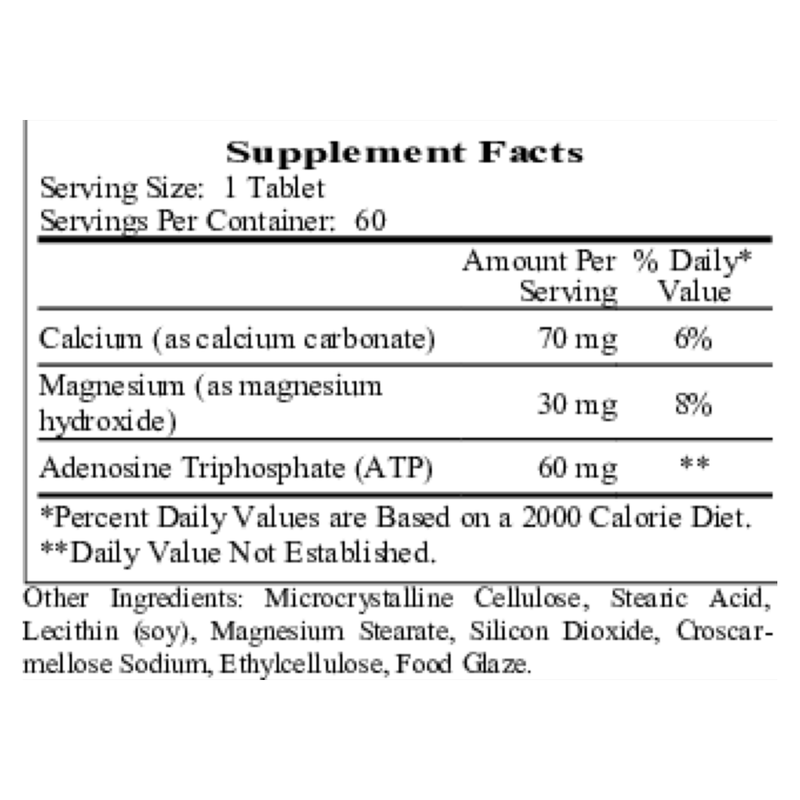 Liposomal Magnesium ATP (Mg30mg ATP60mg) (60 Tablets)