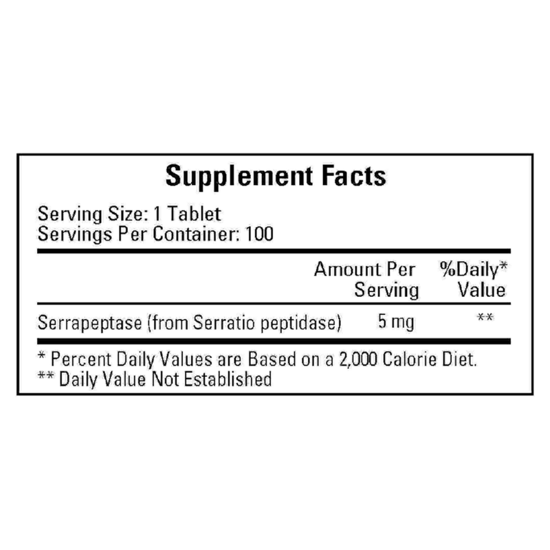 Serraflazyme (Serratia Peptidase 5mg) (100 Tablets)