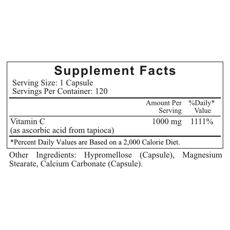 Vitamin C-1000 (non-corn) (120 Capsules)
