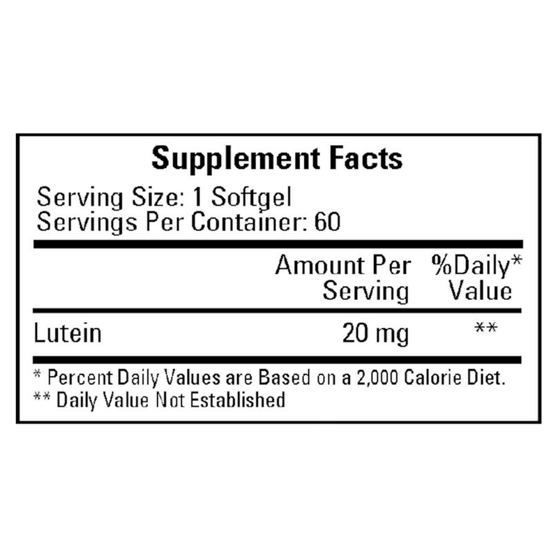 Lutein 20mg (60 Softgels)