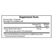 Ginkgo Biloba 120mg (60 Capsules)