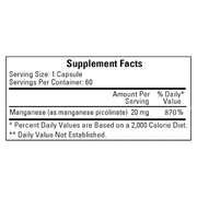 Manganese Picolinate 20mg (60 Capsules)