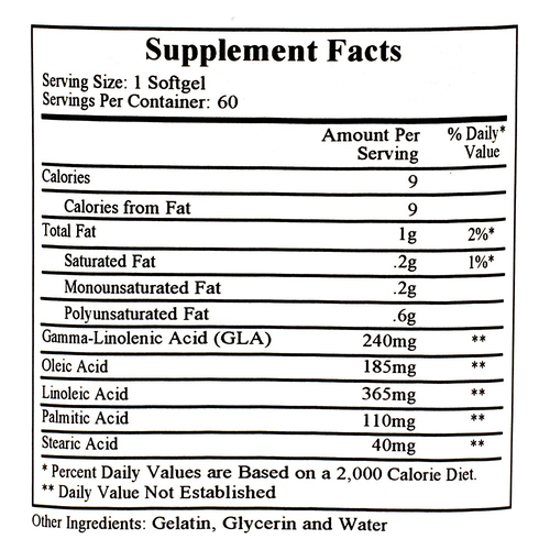 Borage Oil GLA-240 (60 Softgels)